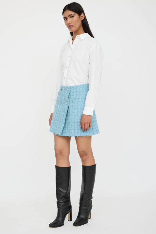 Versace Tweed Wrap Skirt