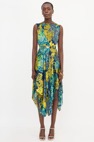 Versace Silk Satin Printed Dress