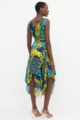 Versace Silk Satin Printed Dress
