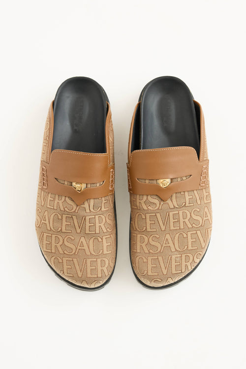 Versace Jacquard Logo Mule