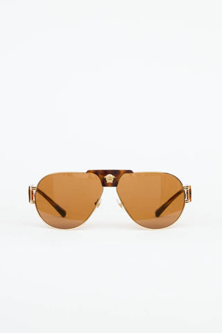 Versace 2252 Aviator Sunglasses