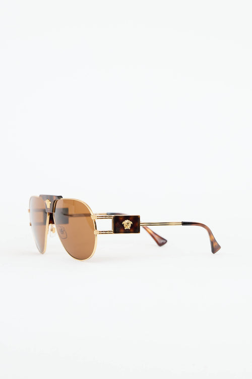 Versace 2253 Aviator Sunglasses