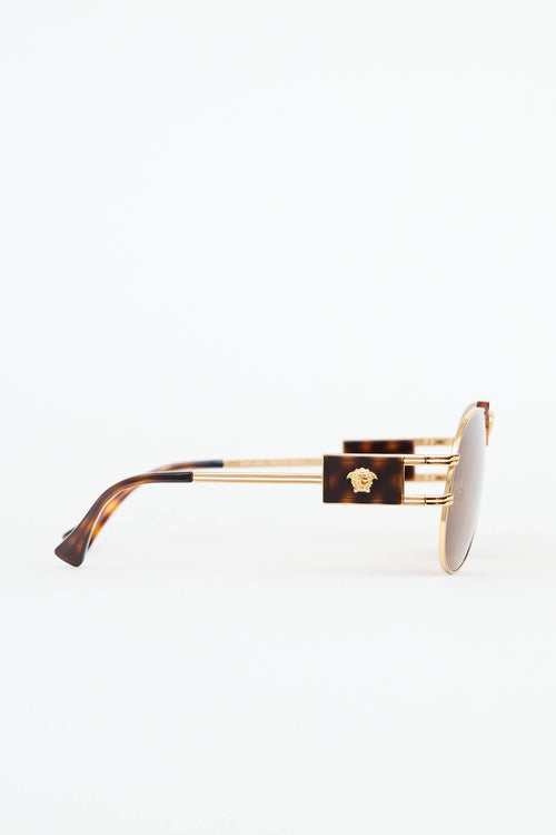 Versace 2254 Aviator Sunglasses
