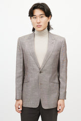 Versace Brown Twill Blazer