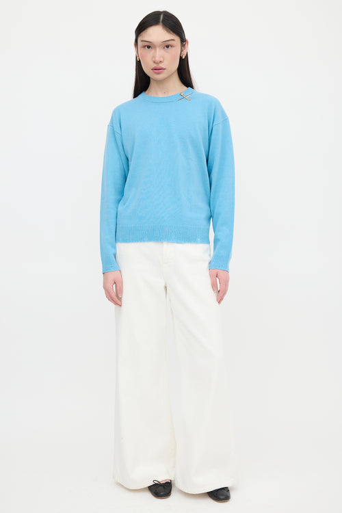 Versace Cashmere Safety Pin Sweater