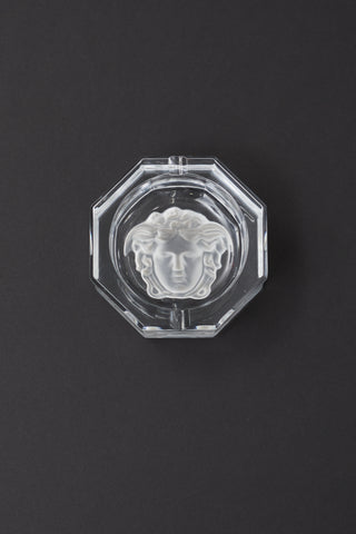 Versace Clear Rosenthal Glass Medusa Ashtray