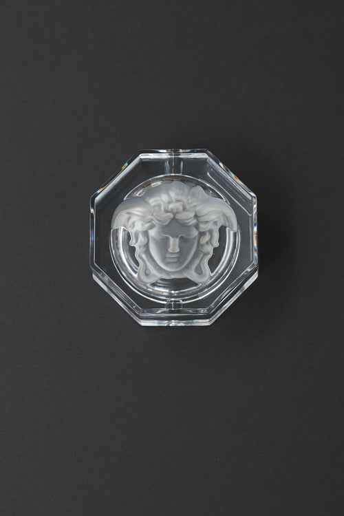 Versace Clear Rosenthal Glass Medusa Ashtray