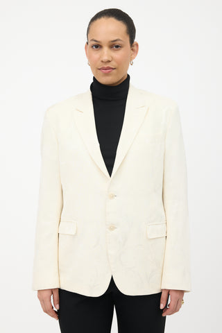 Versace Collection Wool Jacquard Blazer