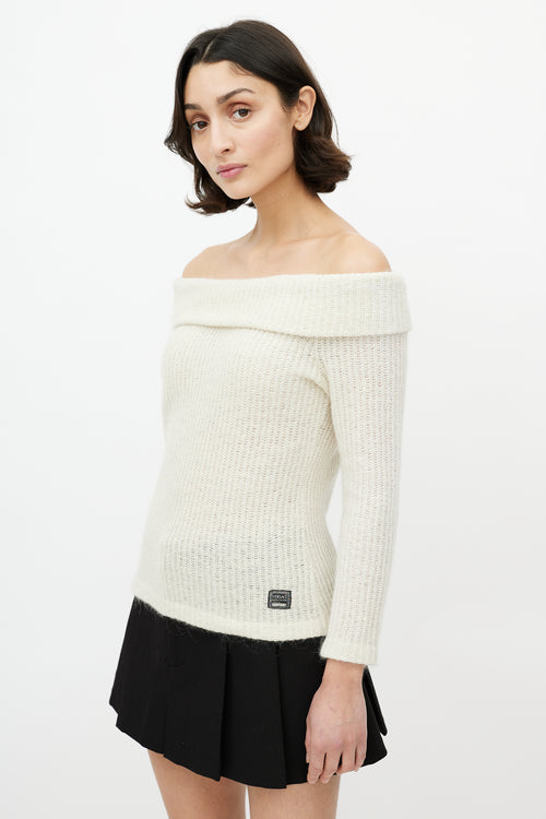 Versace Cream Wool Knit Sweater