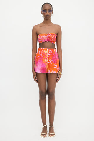 Versace Crepe & Mesh Printed Set