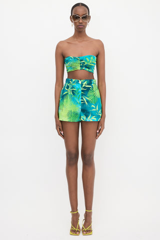 Versace Crepe & Mesh Printed Set