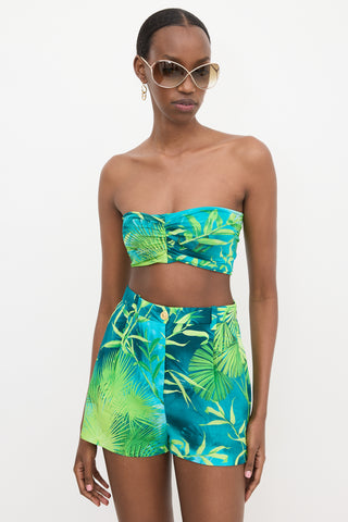 Versace Crepe & Mesh Printed Set