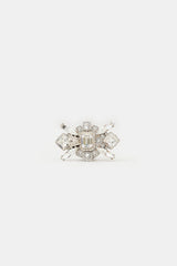 Versace Crystal Motif & Medusa Head Ring