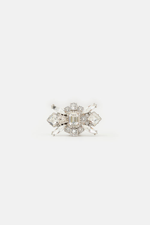 Versace Crystal Motif & Medusa Head Ring