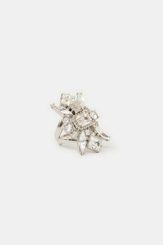Versace Crystal Motif & Medusa Head Ring