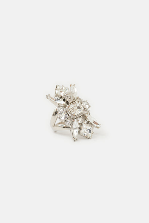 Versace Crystal Motif & Medusa Head Ring