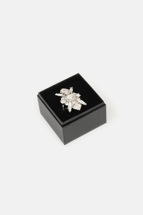Versace Crystal Motif & Medusa Head Ring
