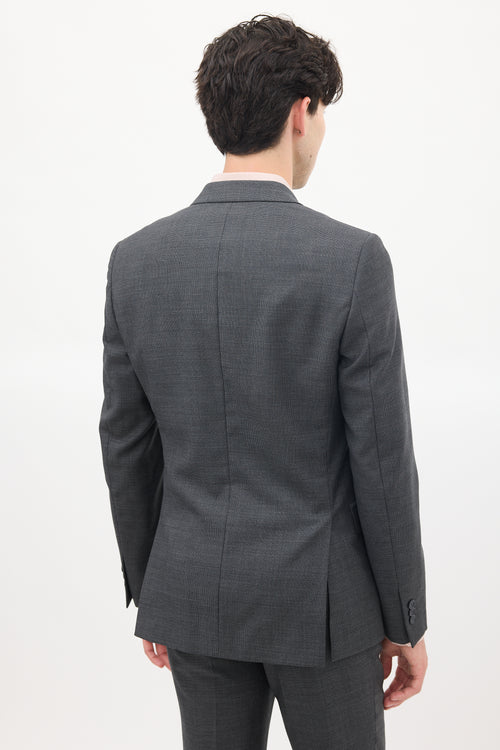 Versace Dark Grey Wool Three Pocket Suit