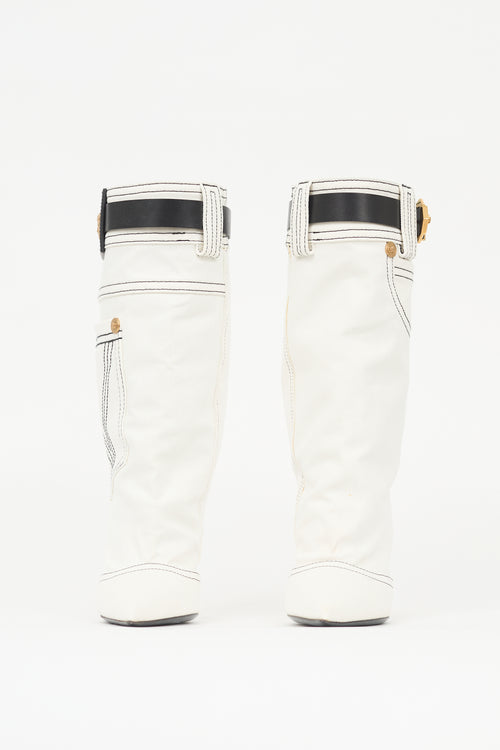 Versace Denim Medusa Boot