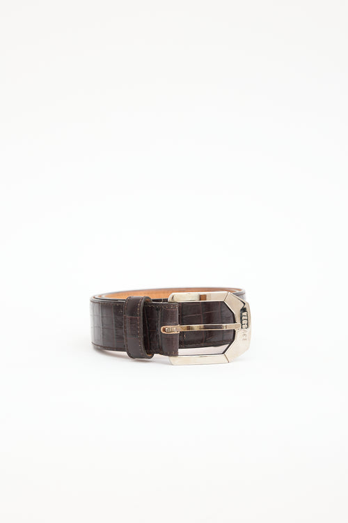 Versace Embossed Leather Belt