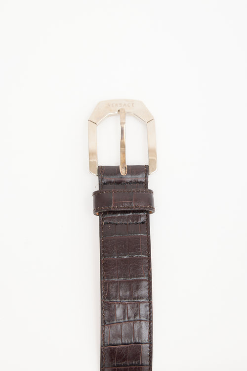 Versace Embossed Leather Belt