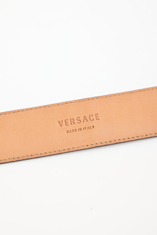 Versace Embossed Leather Belt