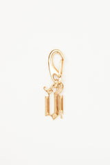 Versace Gold Tone 2003 Gothic V Keychain