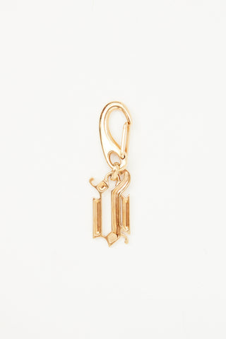 Versace Gold Tone 2003 Gothic V Keychain