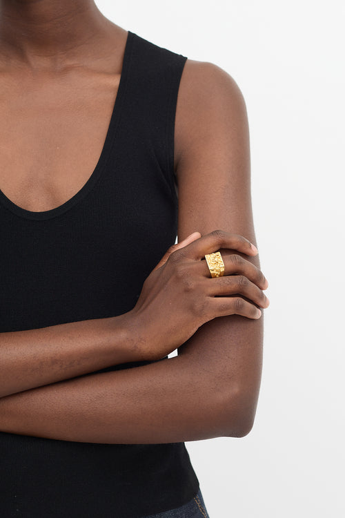 Versace Gold Medusa Baroque Ring