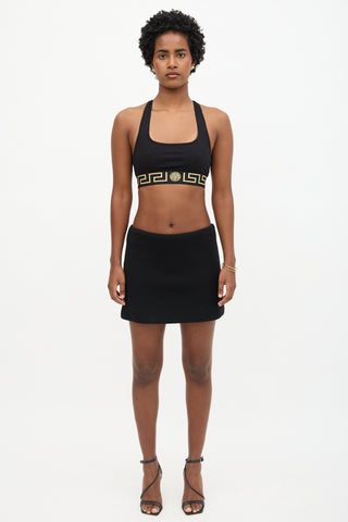 Versace Greca Border Sports Bra Top