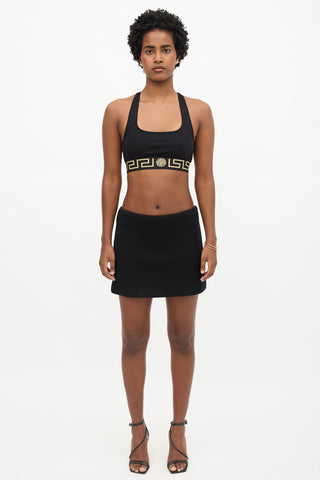 Versace Greca Border Sports Bra Top