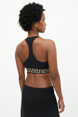 Versace Greca Border Sports Bra Top