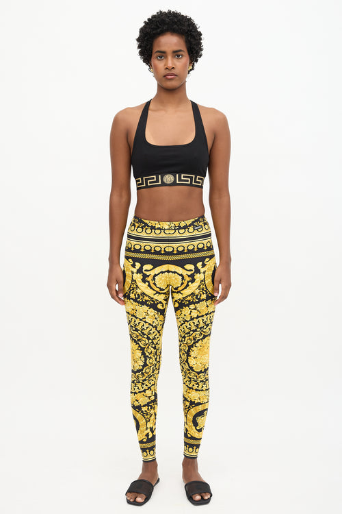Versace Greca Border Sports Bra Top