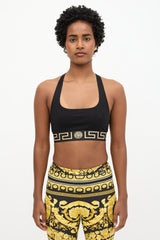 Versace Greca Border Sports Bra Top
