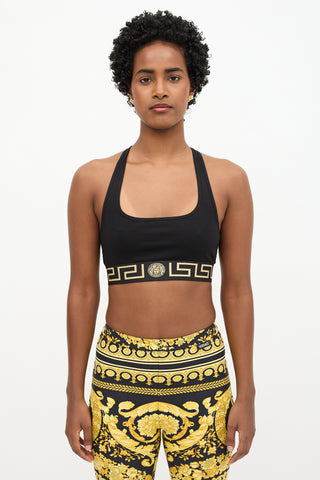 Versace Greca Border Sports Bra Top