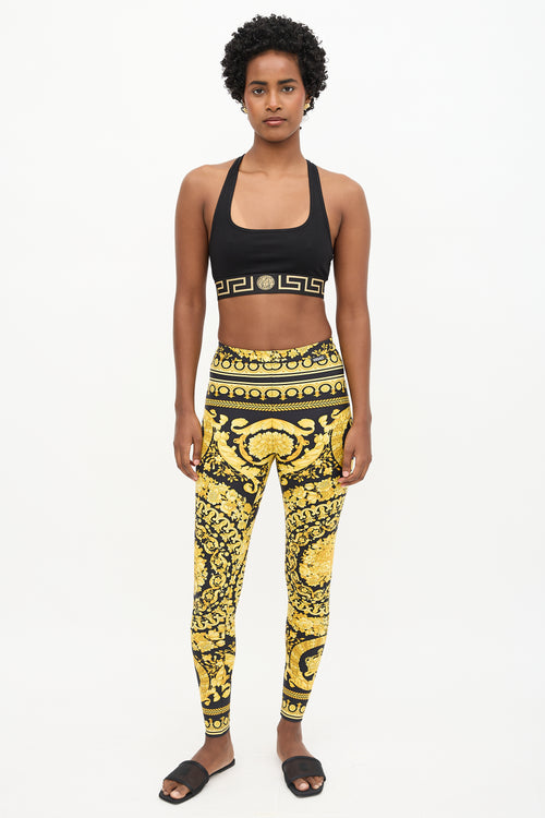 Versace Greca Border Sports Bra Top