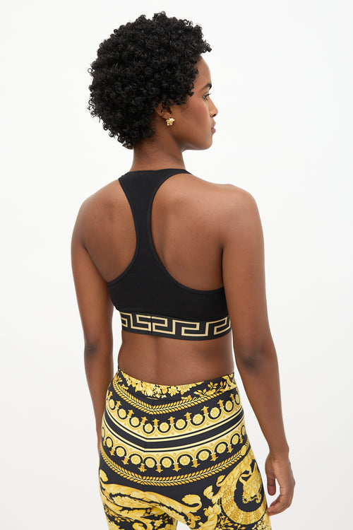 Versace Greca Border Sports Bra Top