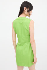 Versace Green Textured Shirt Dress