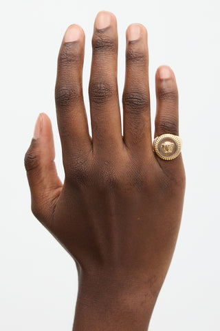 Versace Guilloche Medusa Ring