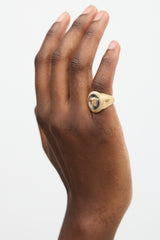 Versace Guilloche Medusa Ring