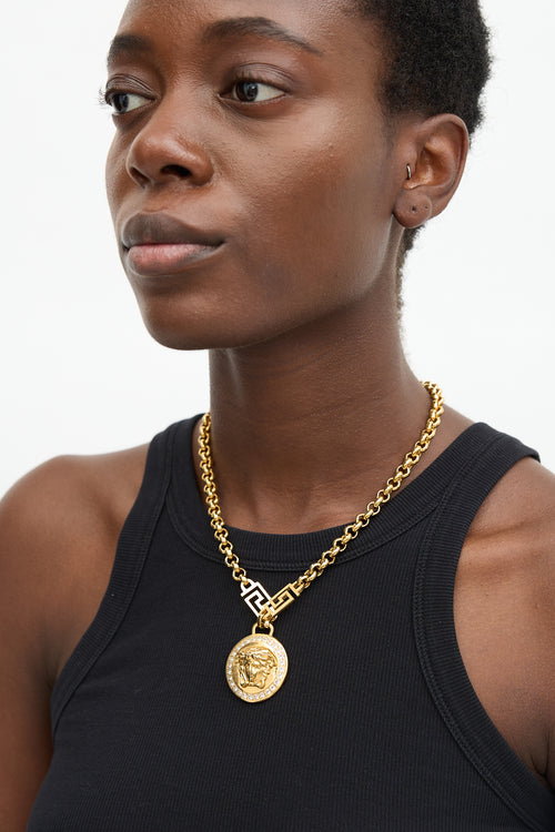 Versace Icon Medusa Medallion Chain Necklace