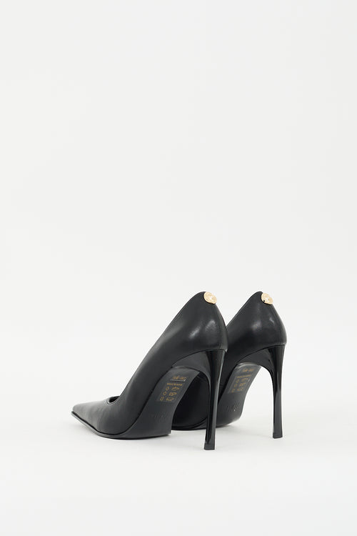 Versace Jeans Couture Black Leather Sadie Pump