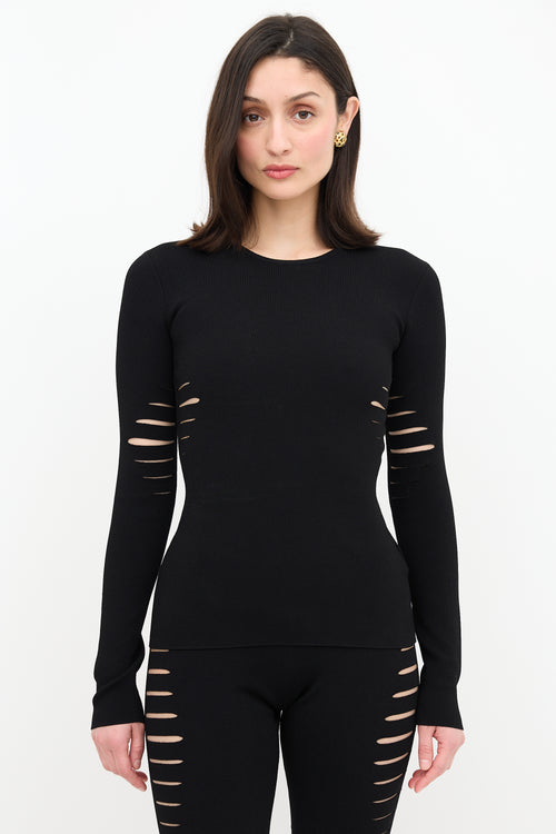 Versace Knit Cut Out Top