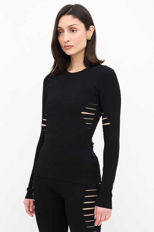 Versace Knit Cut Out Top