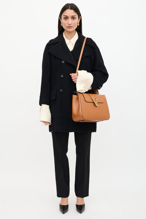 Versace Leather Virtus Top Handle Bag