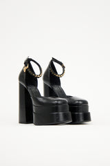 Versace Leather Medusa Aevitas Platform Heel
