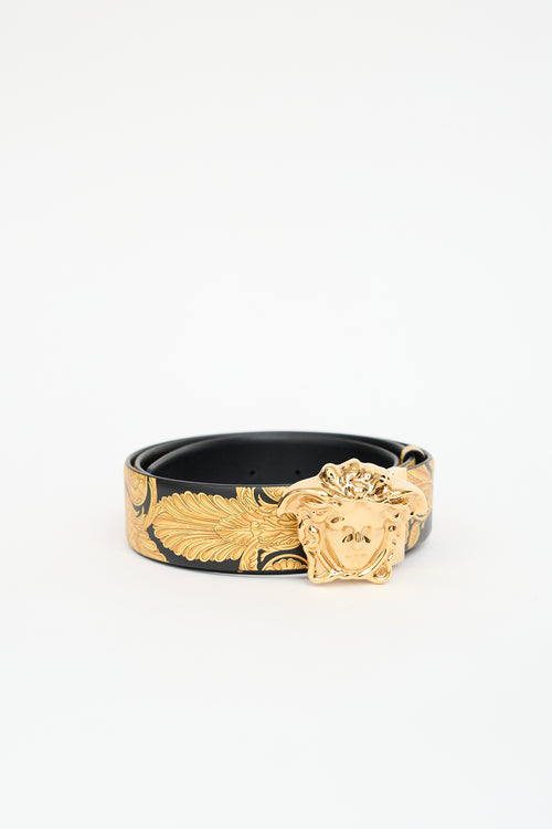 Versace Leather Medusa Reversible Belt