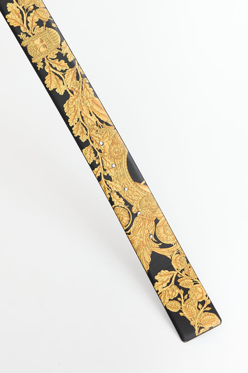 Versace Leather Medusa Reversible Belt