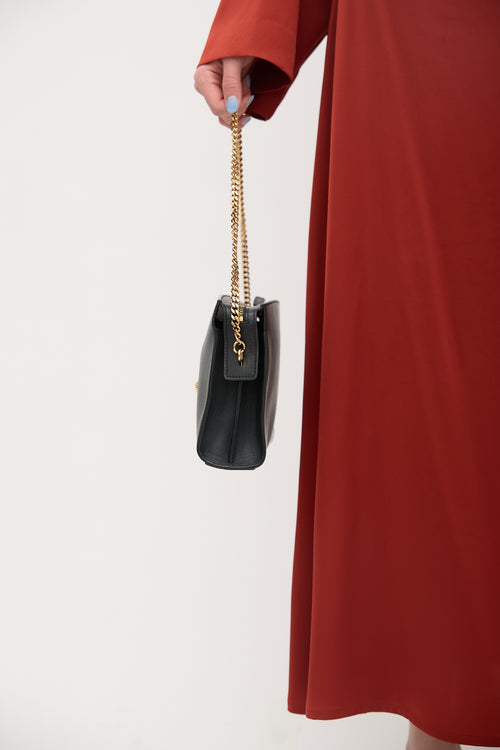 Versace Leather Virtus Shoulder Bag