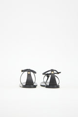 Versace Leather Embellished T-Strap Sandal